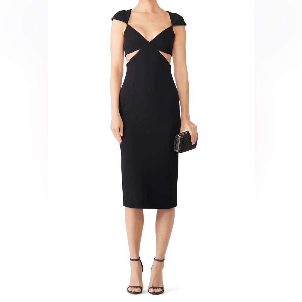 cinq a sept black greta dress